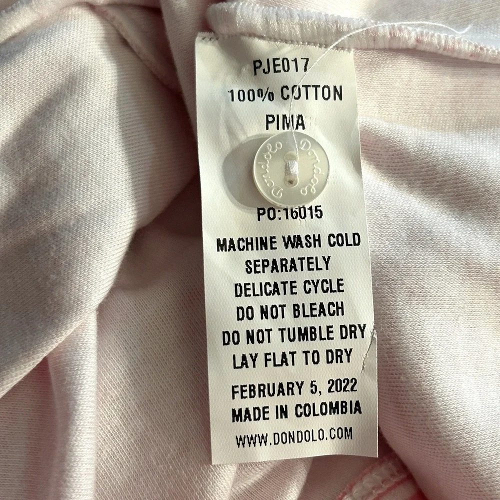 Dondolo‎ Rosina Pima Cotton Nightgown XXL Cottage Striped Pink Ruffle Midi NEW